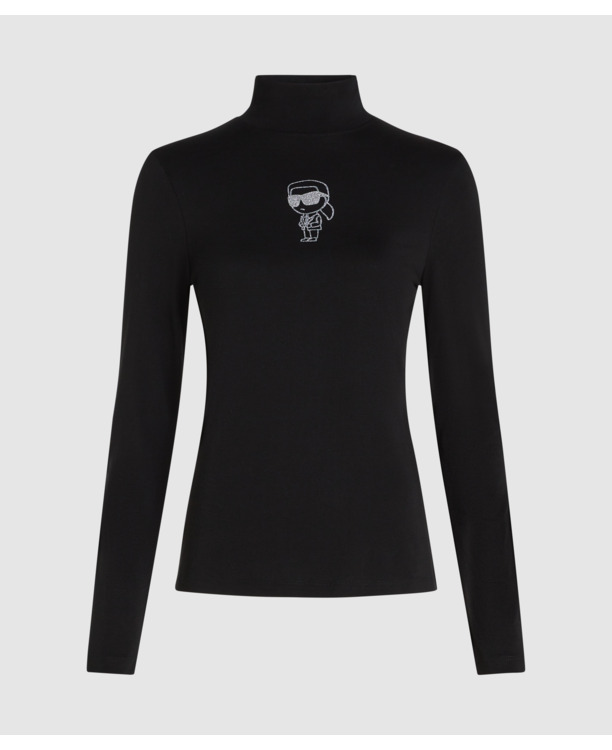 IKON GLITTER MOCK NECK LS TOP