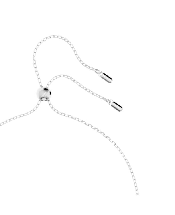 Dextera Round Pendant Small Rhodium shiny Crystal