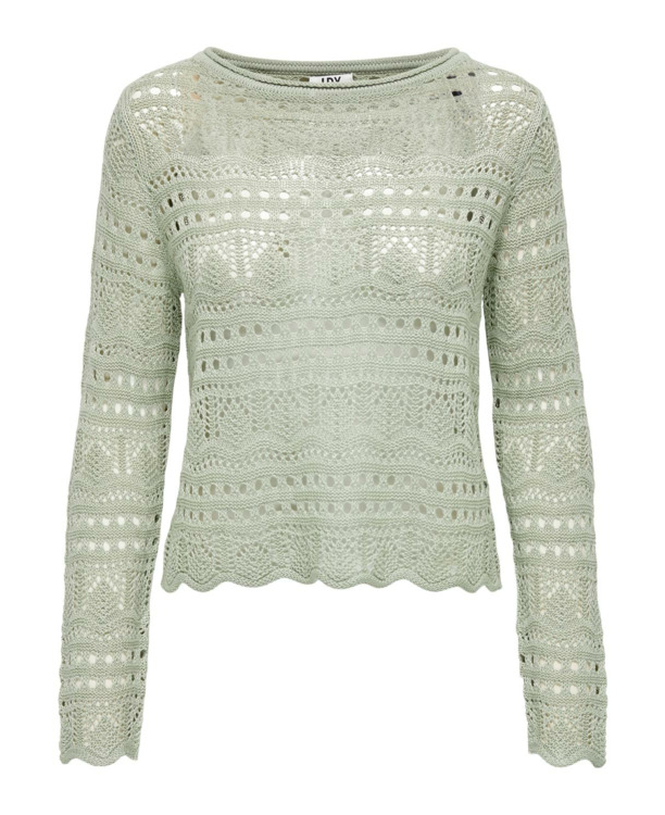 Knit Fit Boat Neck Long Sleeves (L/S) Gehaakte trui