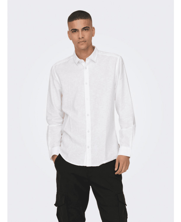 Slim Fit Overhemdkraag Lange Mouwen (L/M) Heren