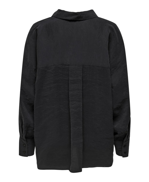 Oversize Fit Shirt Collar Long Sleeves (L/S) Oversized fit overhemd met knoopsluiting en langer op de rug