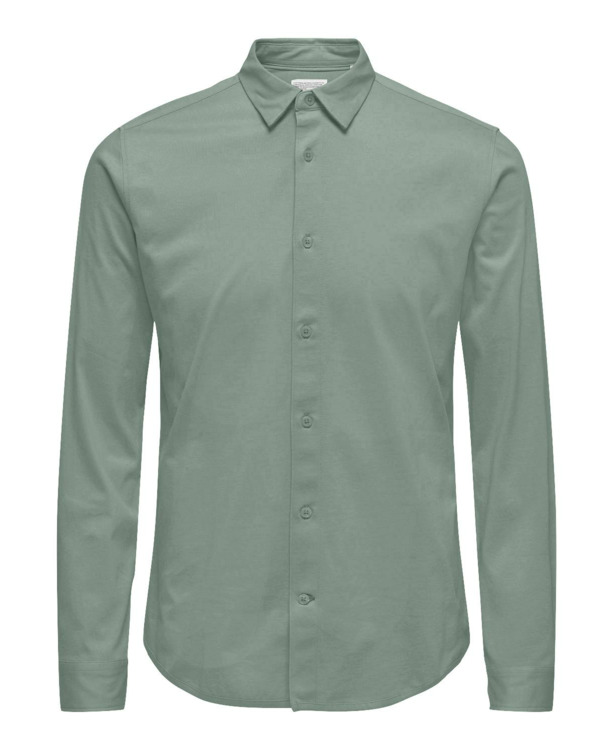 Slim Fit Overhemdkraag Lange Mouwen (L/M) Heren