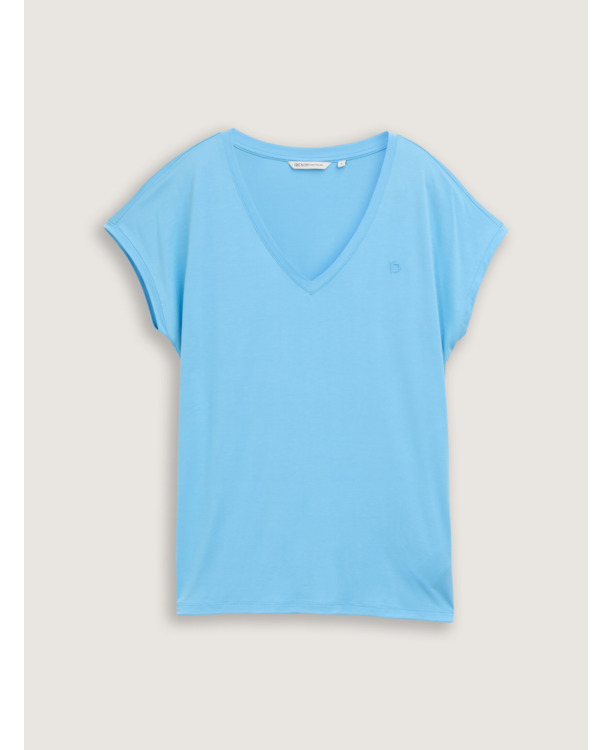 Los T-shirt met V-hals