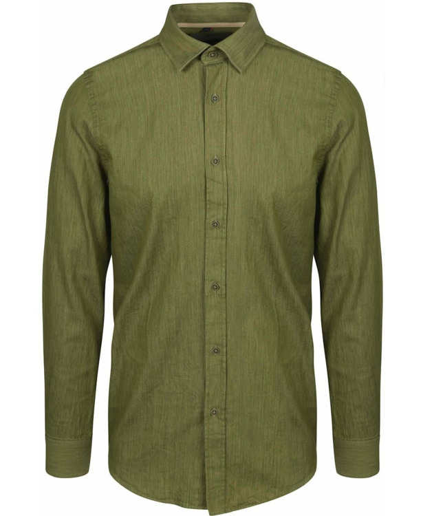 Suitable Overhemd Washed Groen