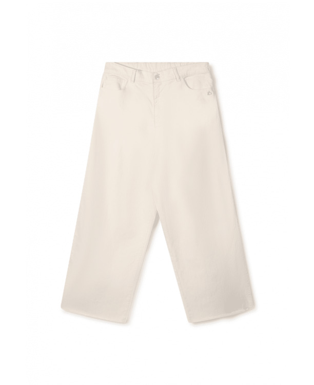 10DAYS Dames brede twill broek katoen elastaan