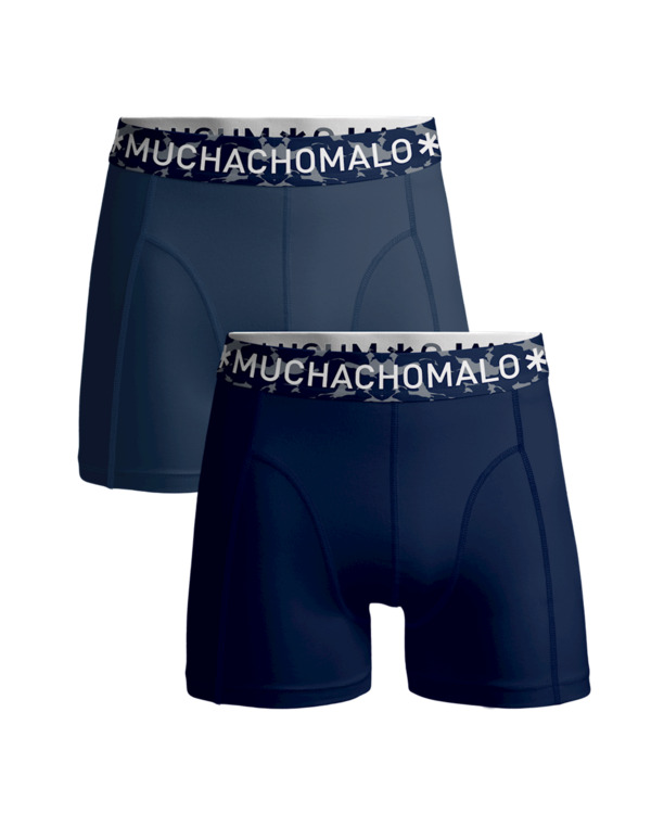 Heren 2-Pack Boxershorts Effen Blue/Blue