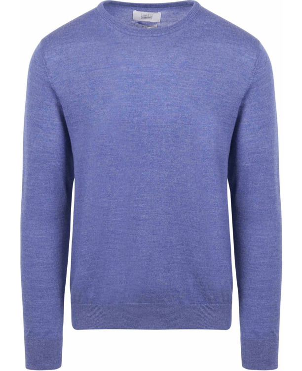 King Essentials The John Pullover Merino Mid Blauw