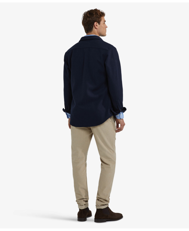 Wool Look Overshirt 100% Cotton Heren