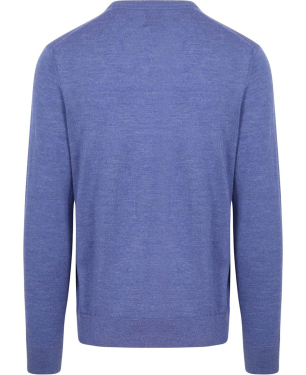 King Essentials The John Pullover Merino Mid Blauw