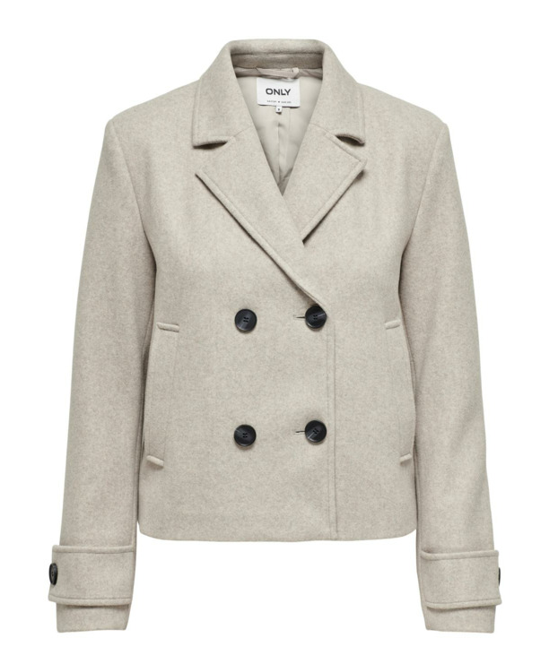 Spread Collar Long Sleeves (L/S) Omgekeerde jas met korte knoopsluiting