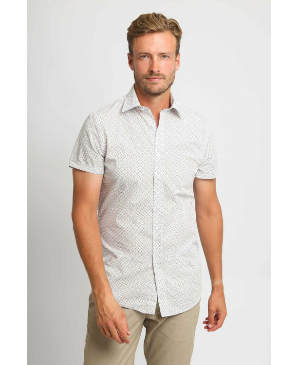 Suitable Short Sleeve Overhemd Print Multicolour