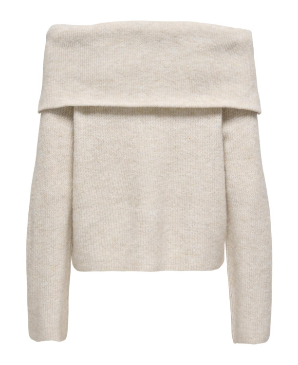 Loose Fit High Neck Long Sleeves (L/S) Gebreide trui met lange mouwen en losse pasvorm