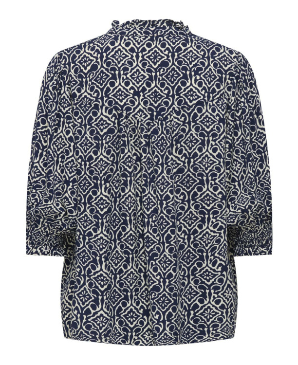 Regular Fit Shirt Collar 3/4 Sleeves (3/4) Vrouwelijk overhemd met normale pasvorm en 3/4 mouwen