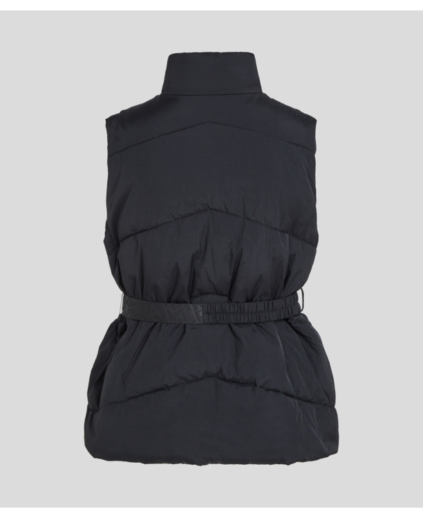 SLEEVELESS PUFFER WITH BELT