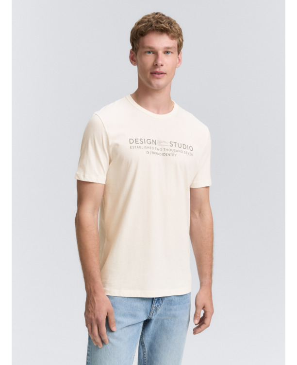 Eenvoudig T-shirt met logo-opdruk