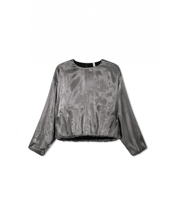 10DAYS Dames glanzende ballon blouse viscose polyester