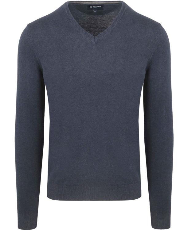 Suitable Respect Vinir Pullover Melange Navy