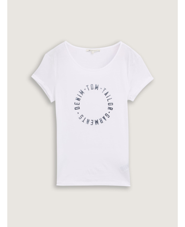 Basic T-shirt met logoprint
