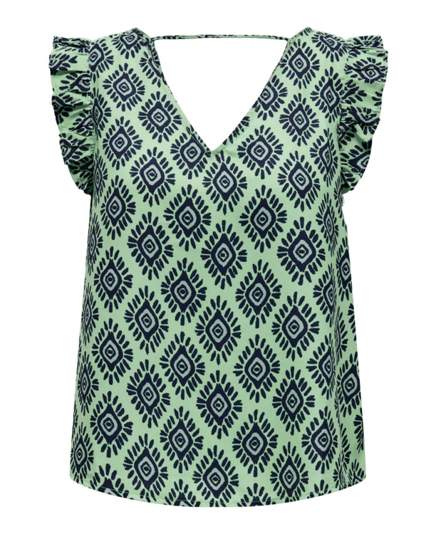 ONLLEAH S/S FRILL TOP CS PTM