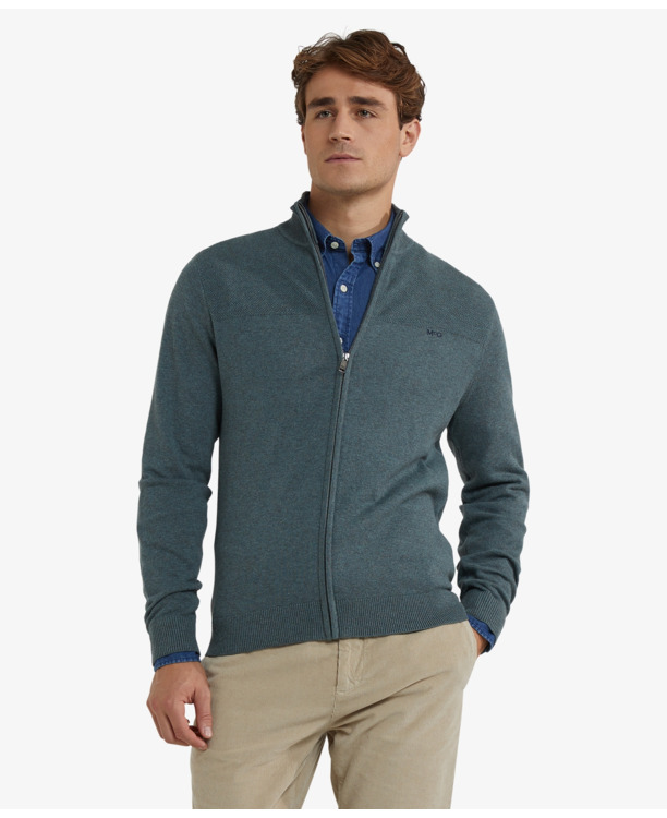 Zip Thru Cardigan Heren