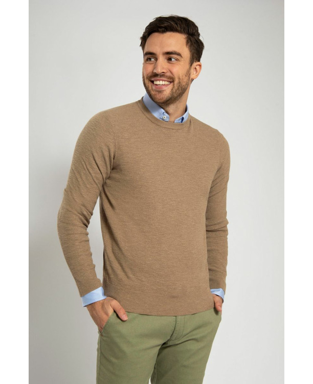 Suitable Trui Structuur Taupe