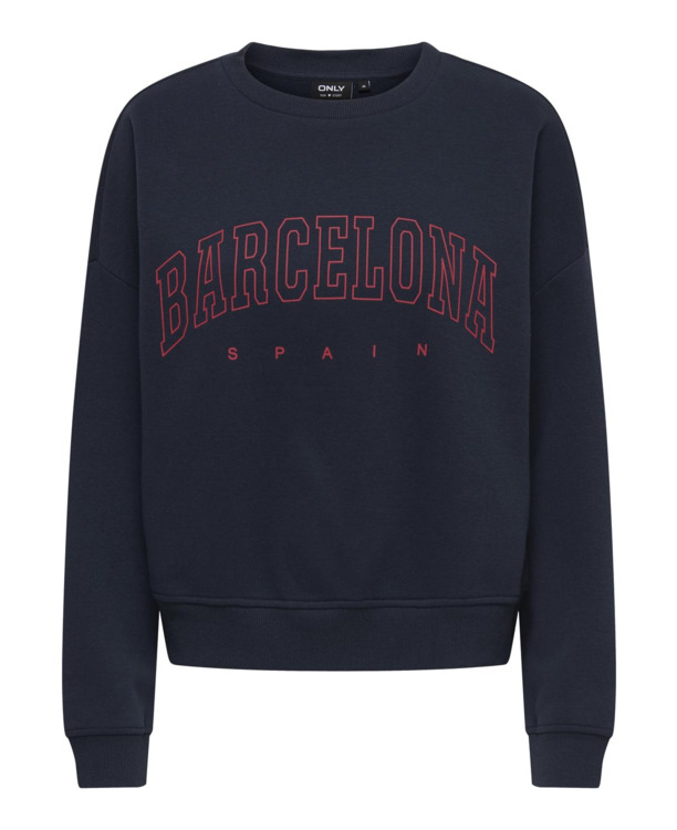 Loose Fit O-Neck Long Sleeves (L/S) Sweatshirt met print