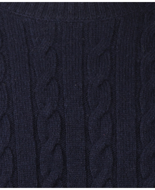 Cable Crew Neck Sweater 100% Lambswool Heren