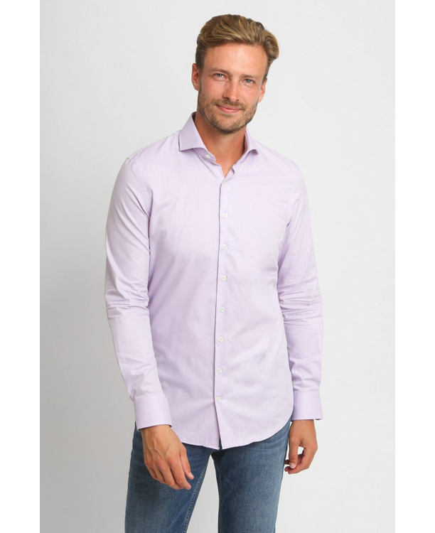 Suitable Overhemd Twill Paars