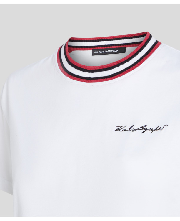 RIB NECK SIGNATURE T-SHIRT