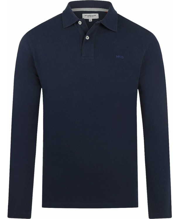 McGregor Long Sleeve Poloshirt Navy
