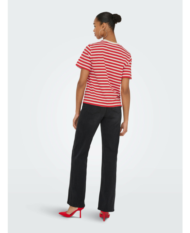 ONLLIVINA S/S O-NECK STRIPE TOP BOX