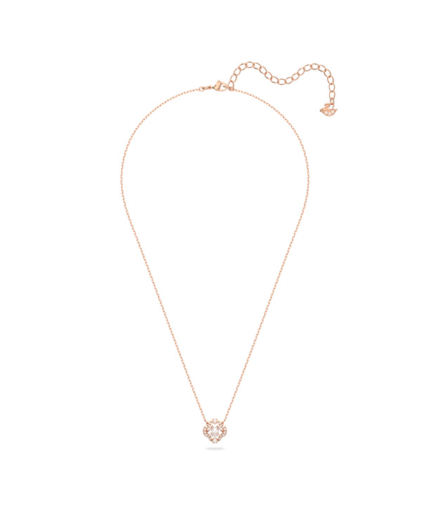 Una Sparkling Dc Necklace Rose Gold shiny White