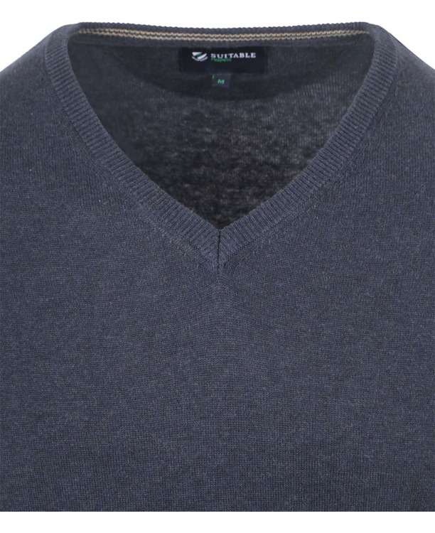 Suitable Respect Vinir Pullover Melange Navy