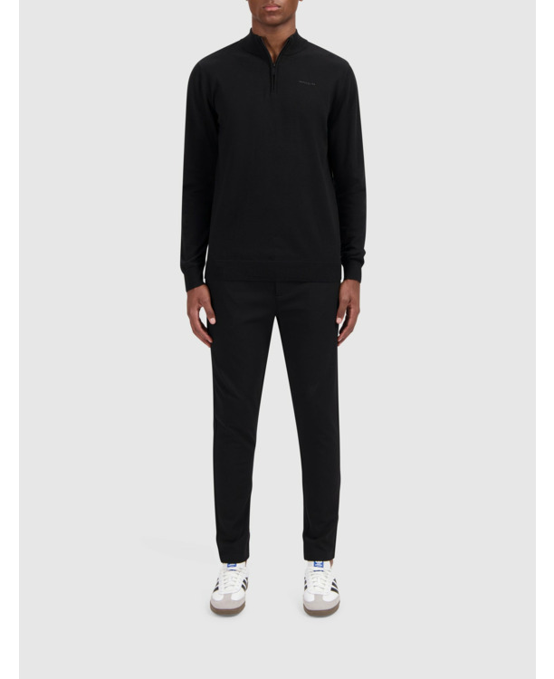 Originele Half Zip Gebreid 100% Katoen Mannen