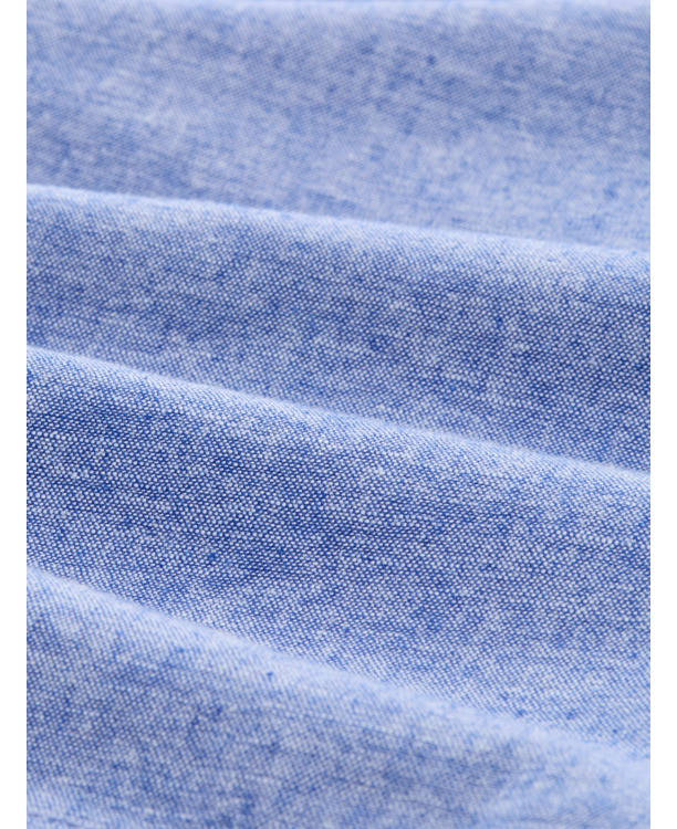 Regular fit chino shorts met linnen