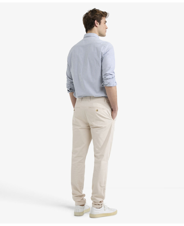 Stretch Oxford Shirt Big Stripe Heren