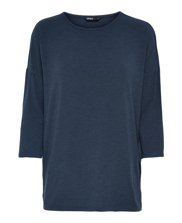 Loose Fit O-Neck 3/4 Sleeves (3/4) Top met ronde hals en 3/4 mouwen voor dagelijks comfort