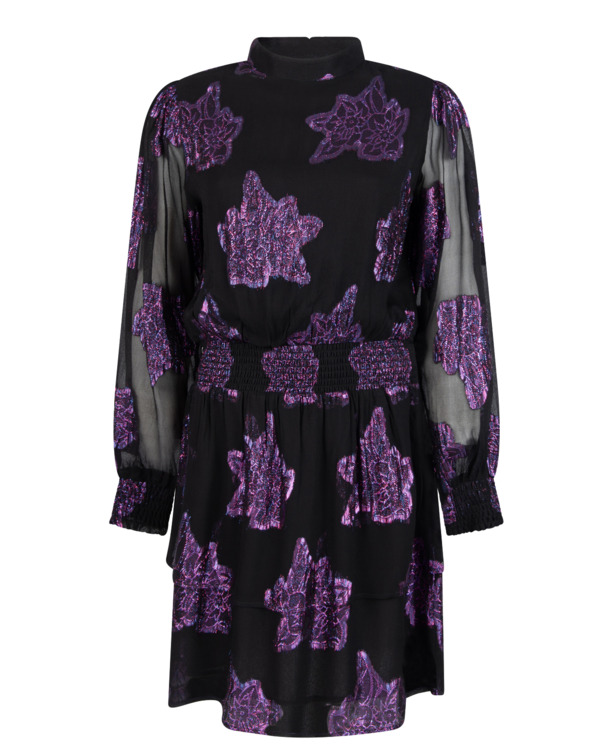 Aaiko Dames jurk Winter Bloom metalvezel