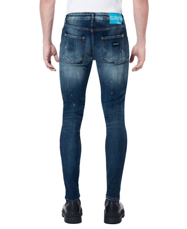 BLAUWE VERSLETEN BLAUWE VLEK MANNEN
