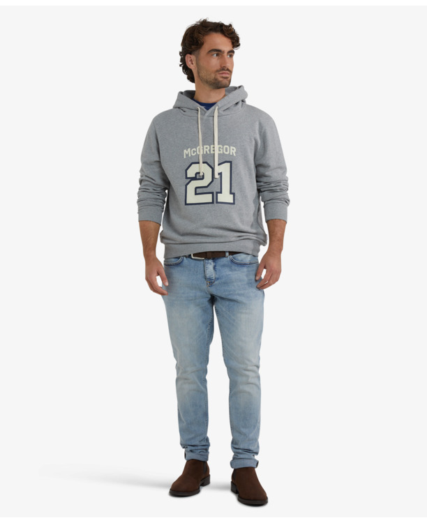 Graphic Hoody 100% Cotton Heren