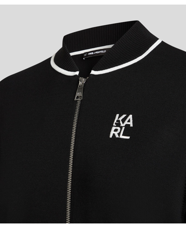 VARSITY ZIPPED CARDIGAN