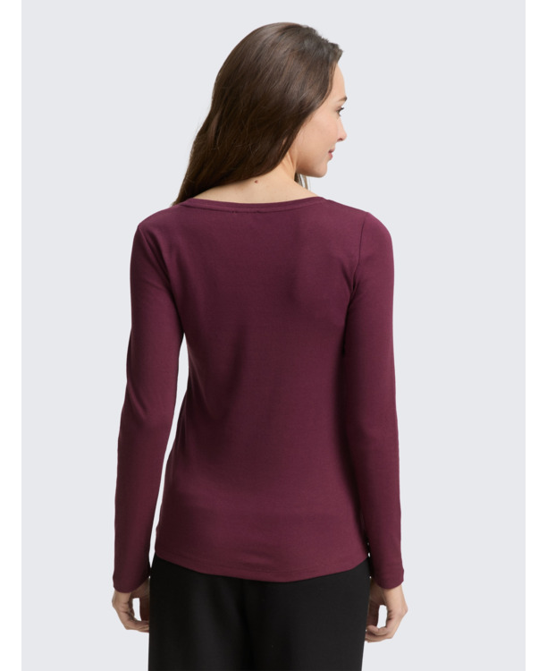 Basic shirt met lange lippen