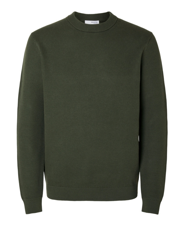 SLHDANE LS KNIT STRUCTURE CREW NECK