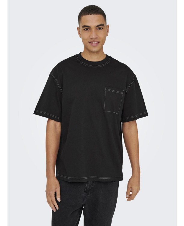 Oversized pasvorm ronde hals korte mouwen (K/M) Heren