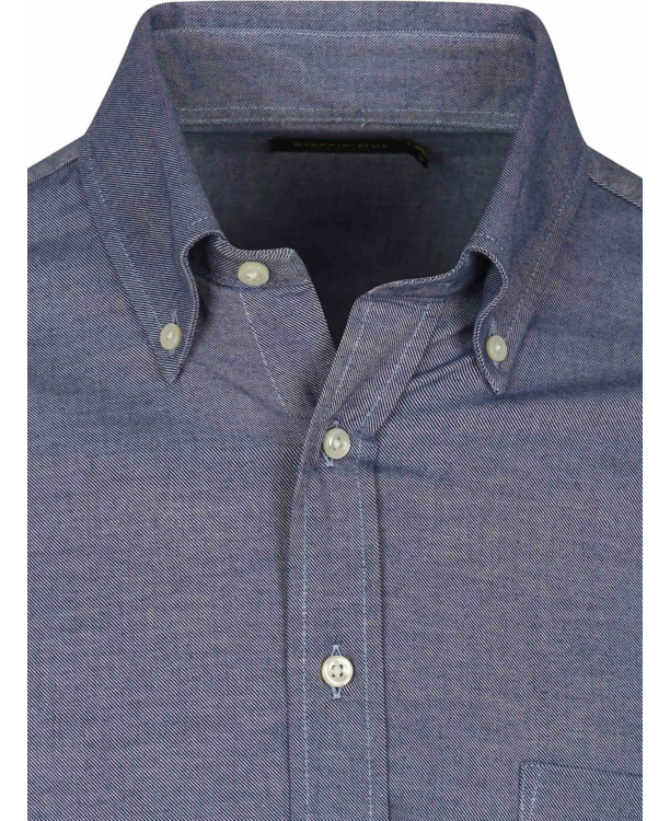 Steppin' Out Overhemd Twill Blauw