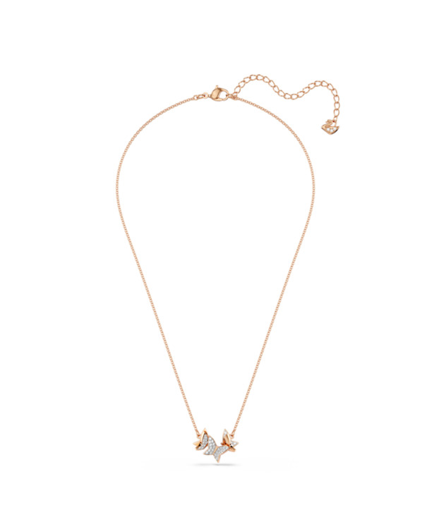 Idyllia Lilia Necklace Small Rose Gold shiny Crystal