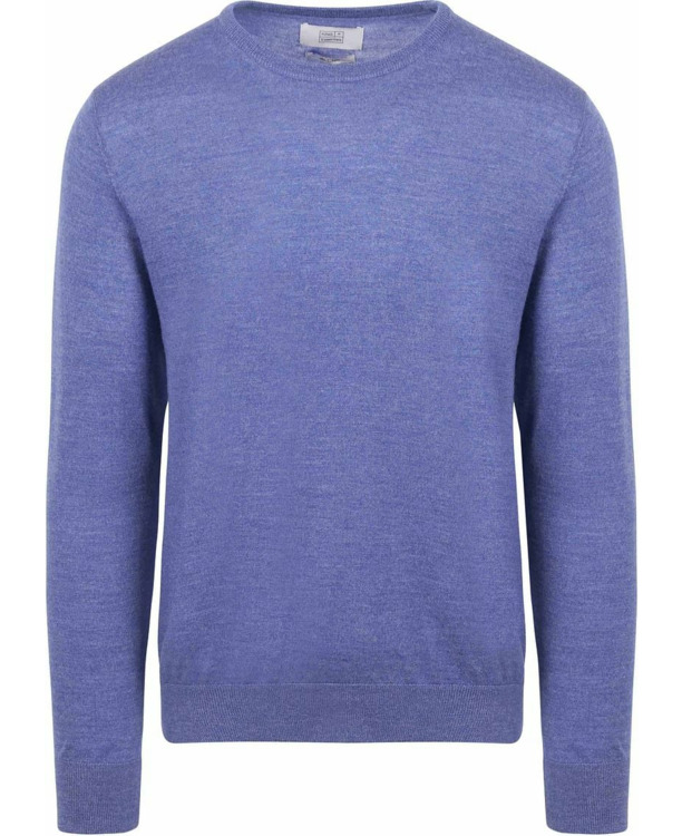 King Essentials The John Pullover Merino Mid Blauw