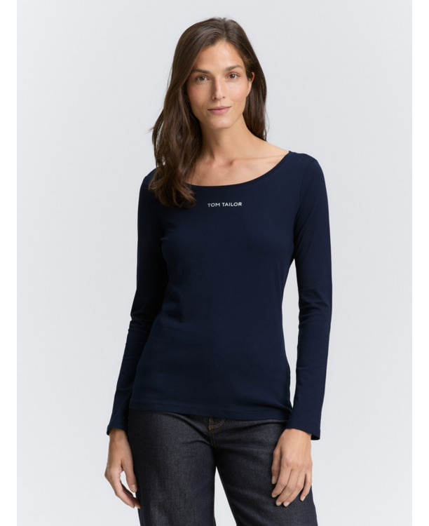 Shirt met lange letters en logo-opdruk