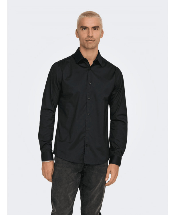 Slim Fit Overhemdkraag Lange Mouwen (L/M) Heren