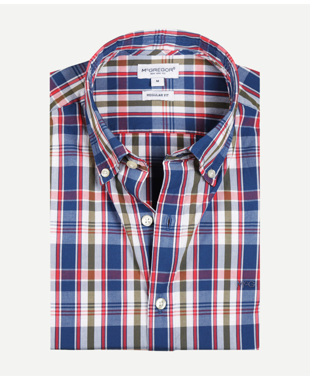 Summer Check Shirt 100% Cotton Heren